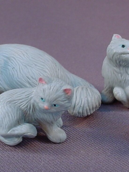 M.E.G. Other - Kitty In My Pocket #54 Jenny Gray Persian Cat Family, Mother And 3 Kittens